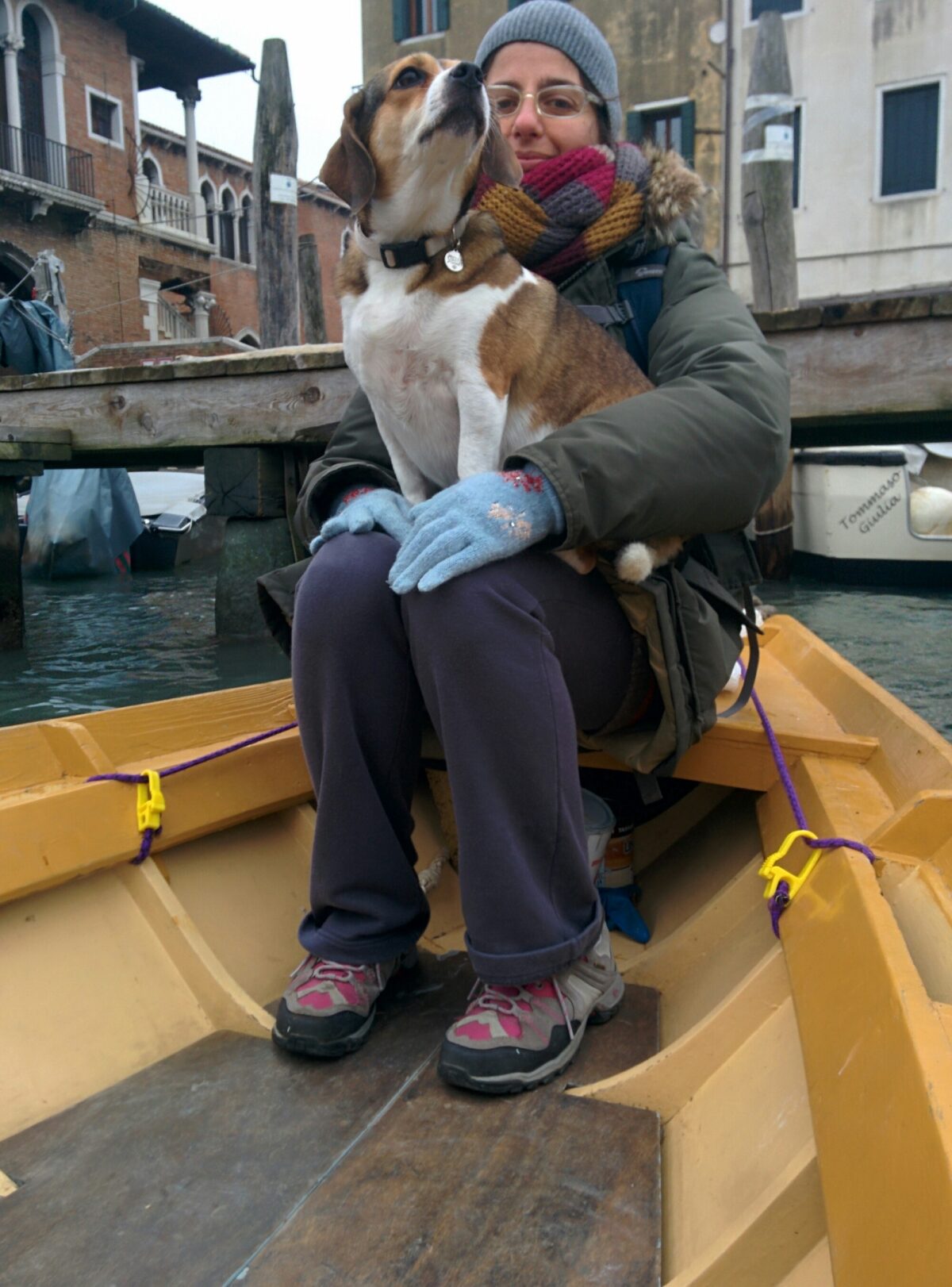 Today we went rowing in Venice. Is a hard job, but somebody's got to do it.