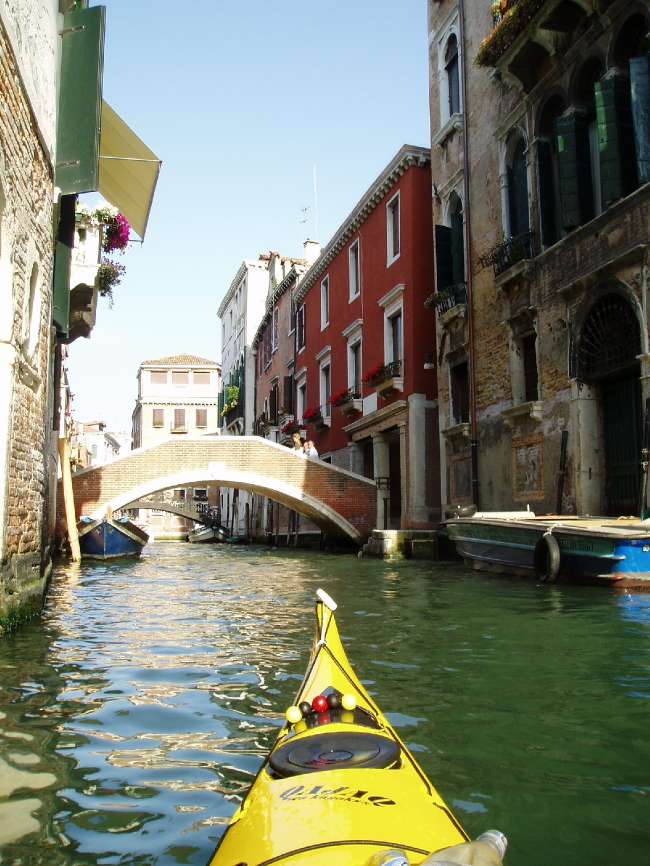 Kayaking in the canals of Venice