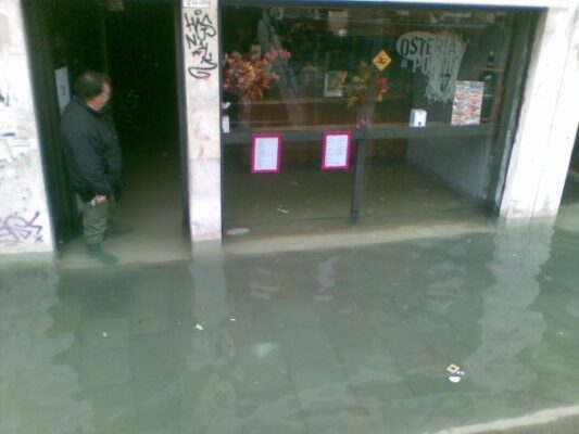 Exceptional high tide in Venice