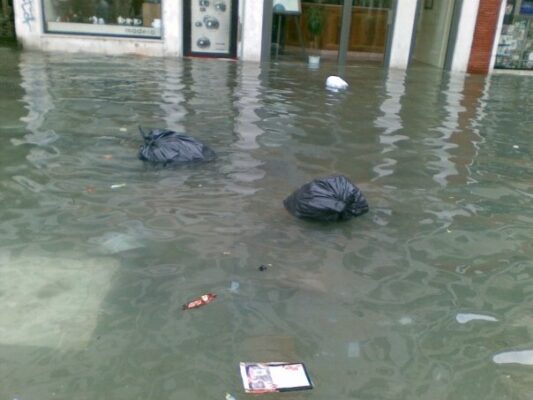 Exceptional high tide in Venice