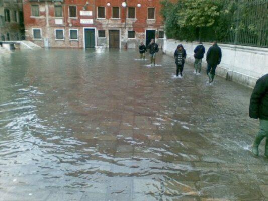 Exceptional high tide in Venice