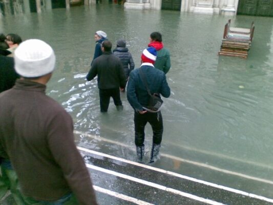 Exceptional high tide in Venice