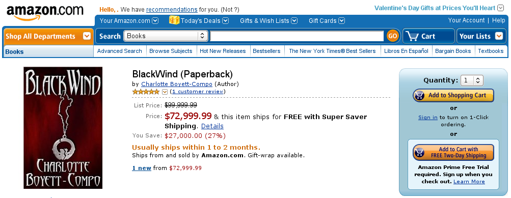 Expensive book at Amazon
