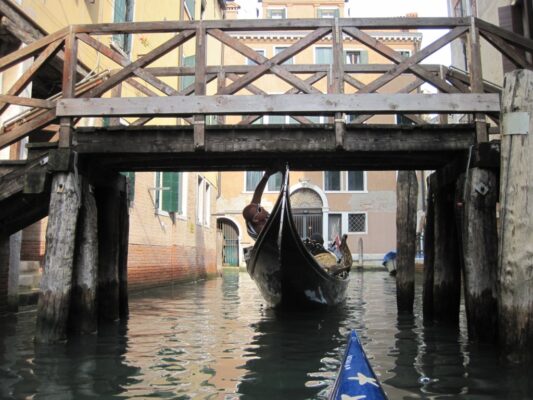 High Water Gondola Rowing - Lying down 2 - 1382