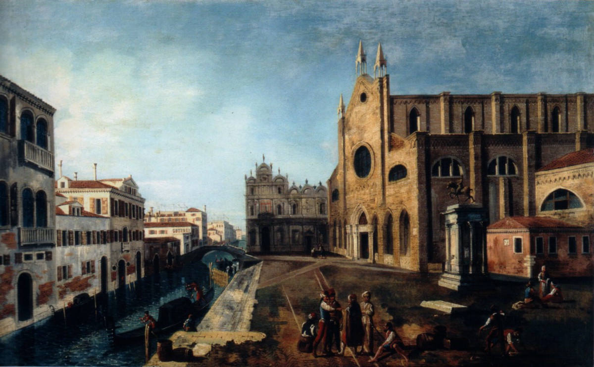 Painting of the Campo SS Giovanni e Paolo by Francesco Albotto, 1742-50 