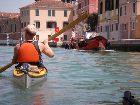 Kayaking anniversary in Venice