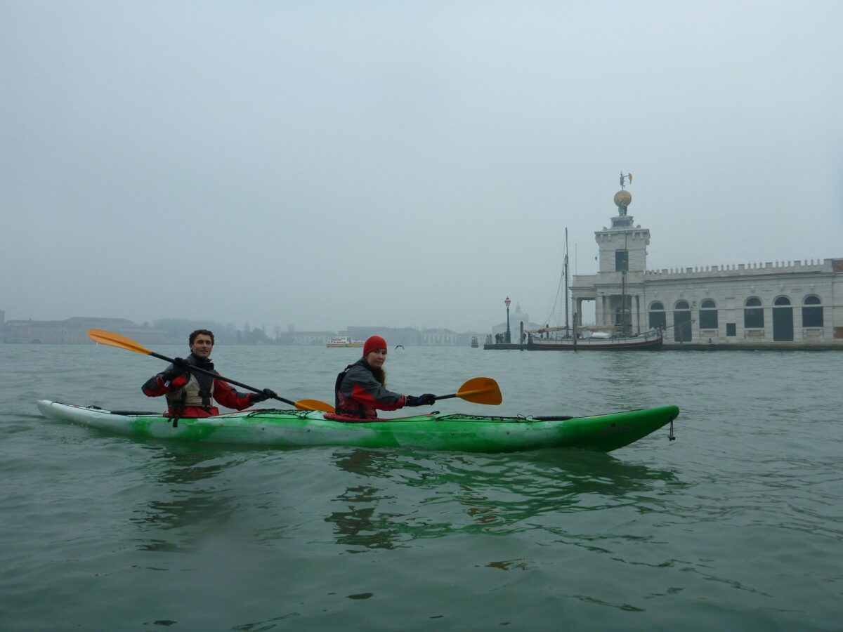 At the end of the Canal Grande with the Punta della Dogana