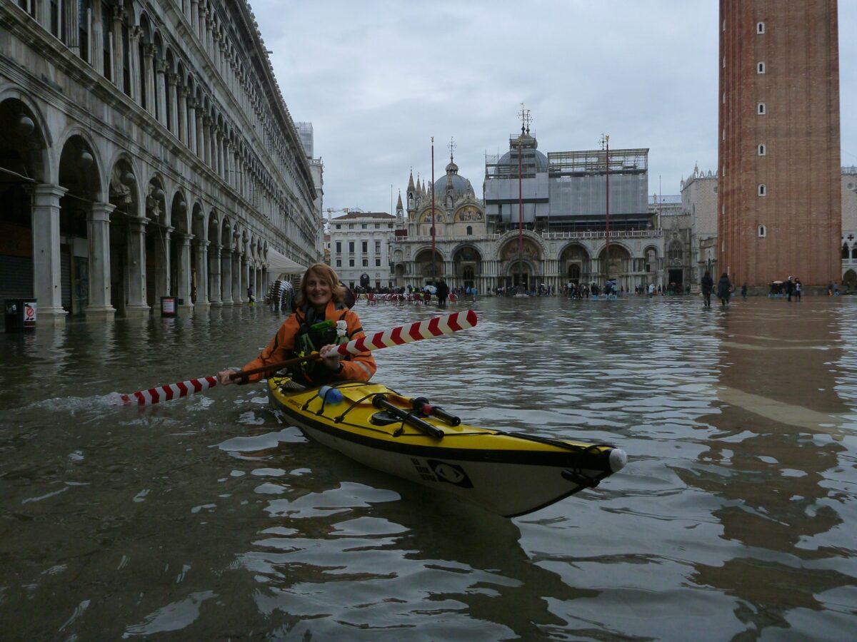 Second kayak in the Piazza San Marco