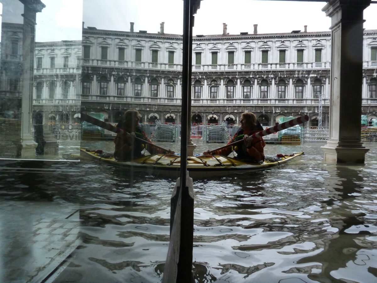Kayak and reflection