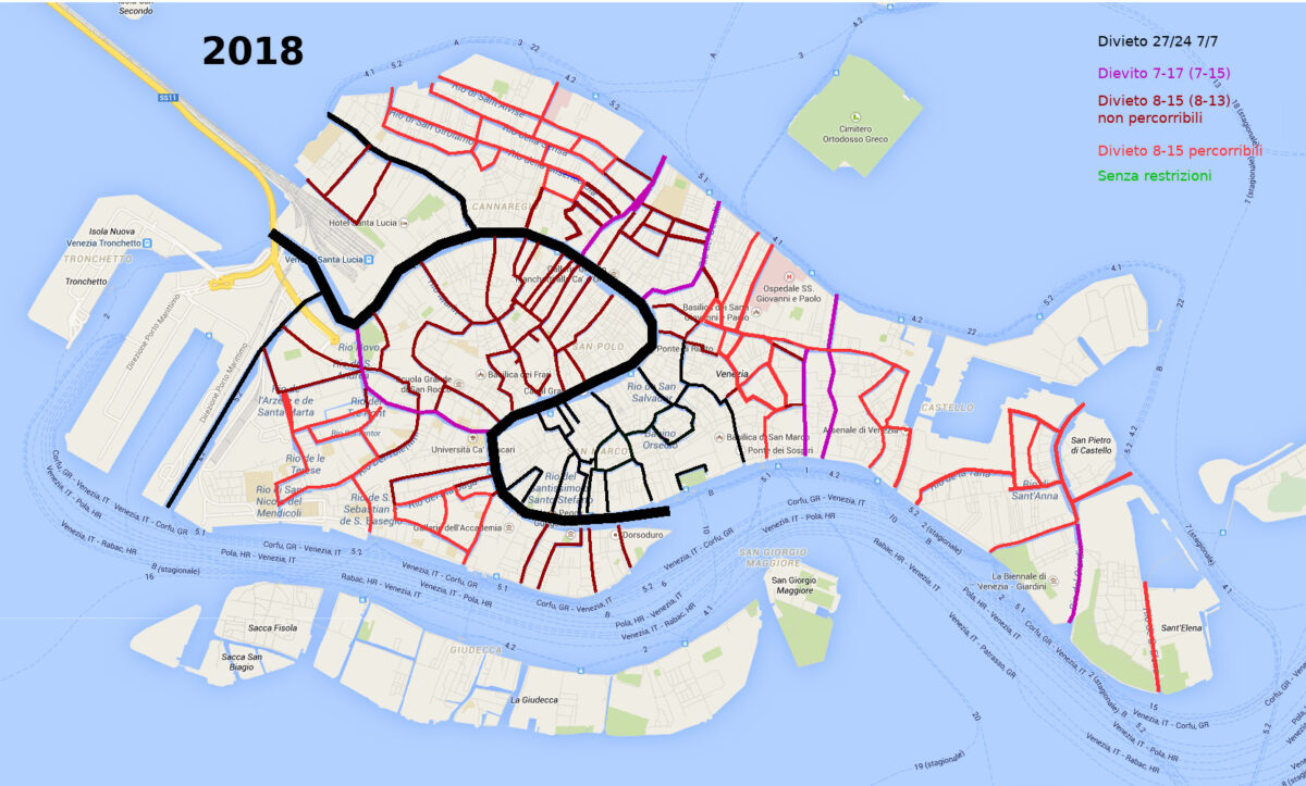 Kayak bans in Venice 2018