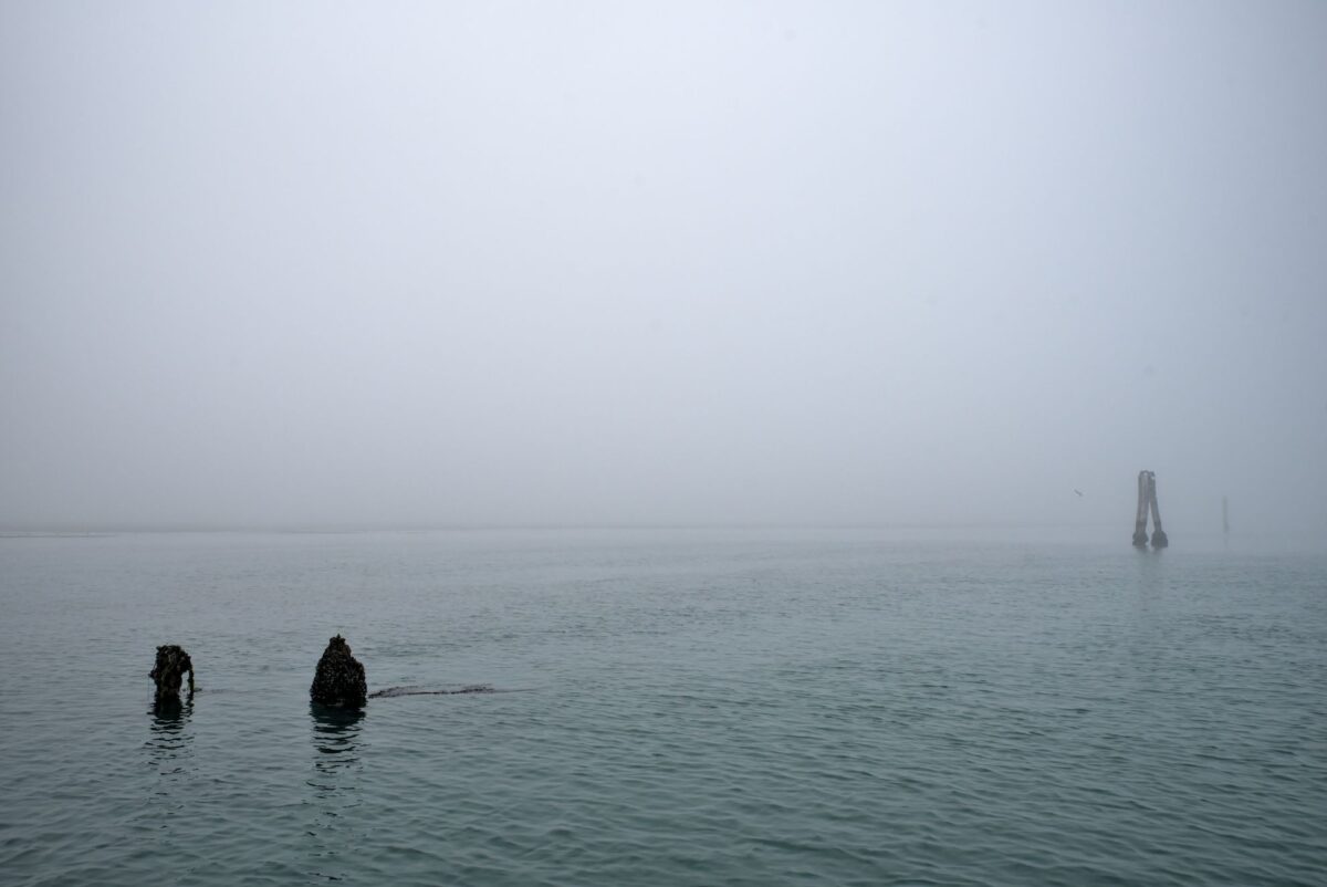 The Venetian lagoon on the fog - broken briccola