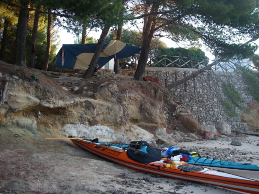 Camp in the Golfo Aranci