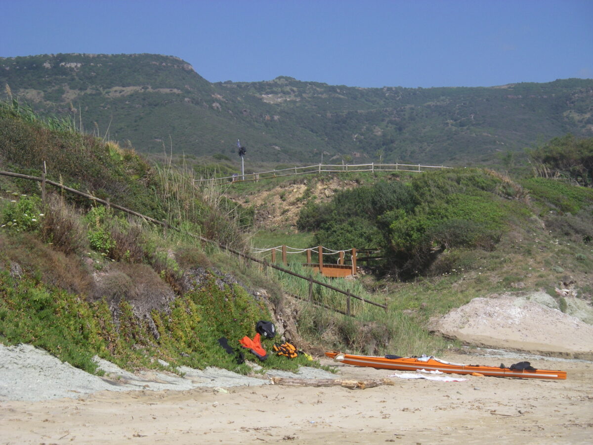 Camp at Cala della Speranza, Sardinia, day 1
