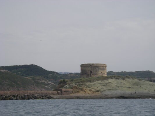 Spanish tower at Bosa Marina, Sardinia