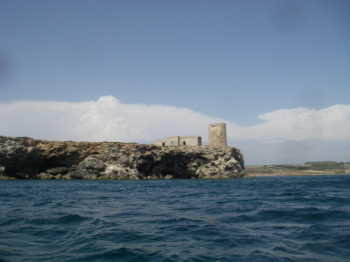 Spanish tower near San Giovanni di Sinis, Sardinia