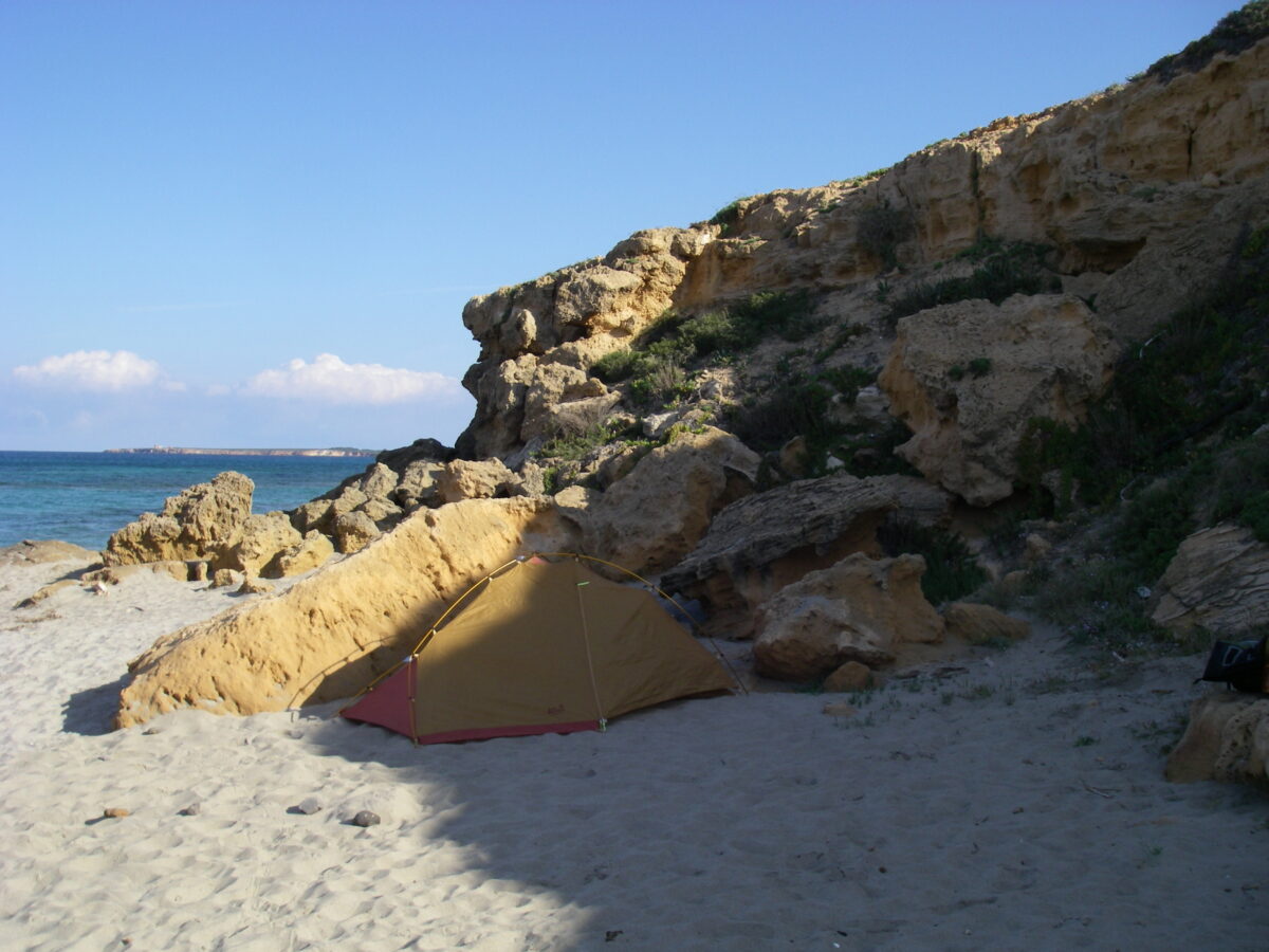 Camp at San Giovanni di Sinis, Sardinia, day 4