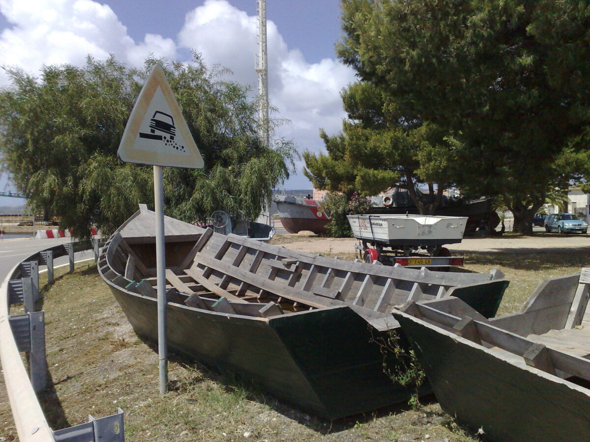 Lagoon boats at the port of Sant'Antioco, Sardinia