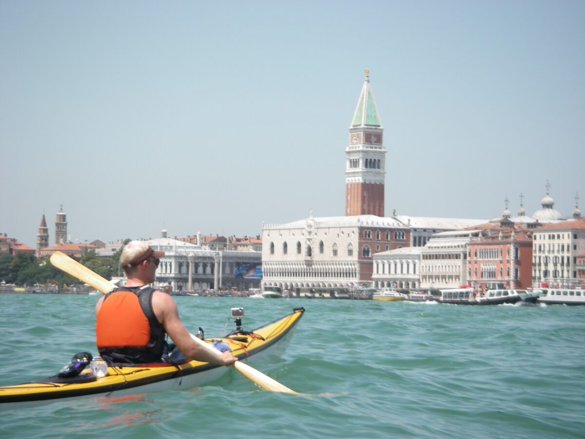 Kayaking in Venice, Italy