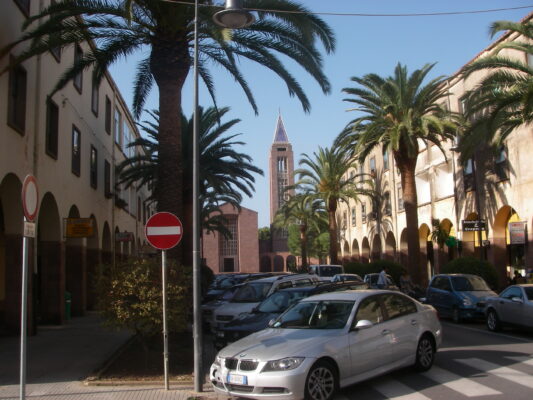 The main street with the church in Fertilia