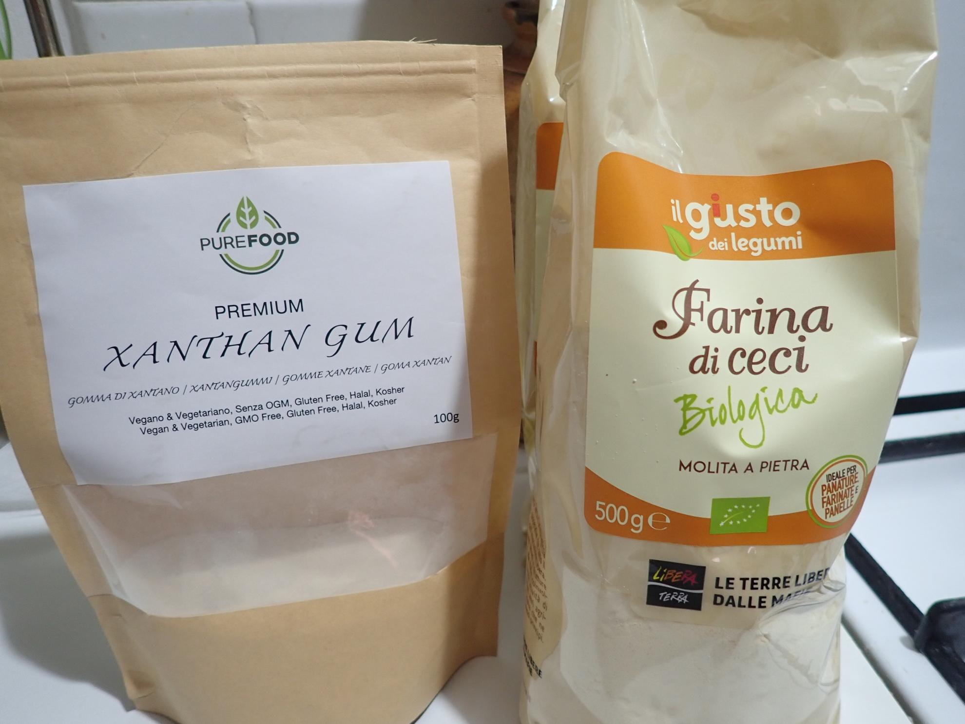 Chickpea flour and zanthan gum