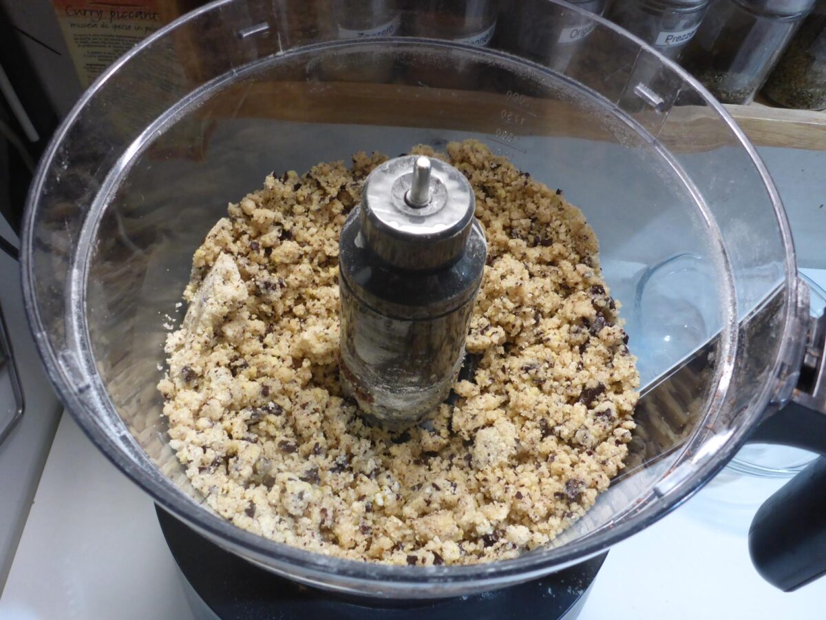 Photo of the cookie dough before adding the final bit of syrup.