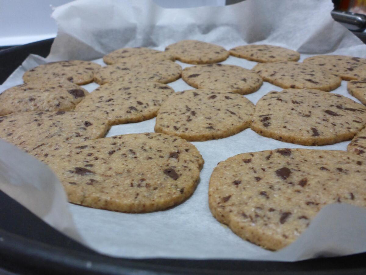 Photo of how the cookies look straight out of the oven.